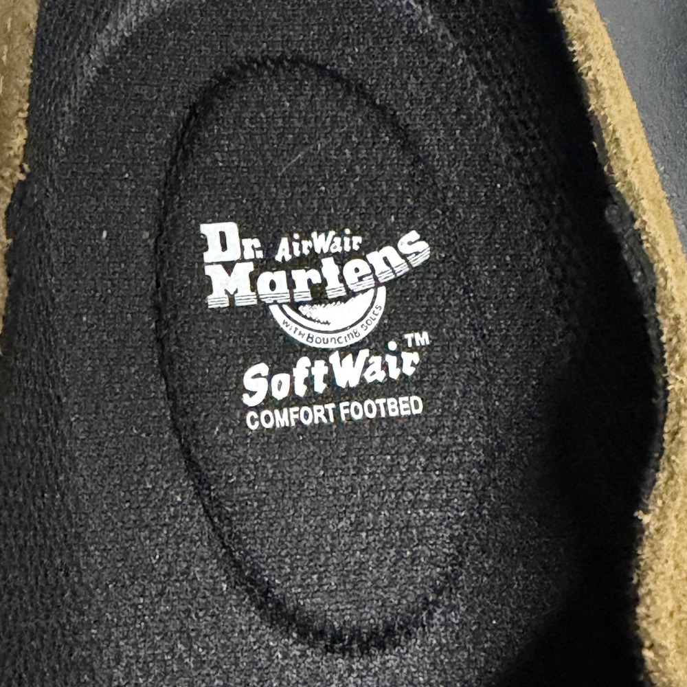 Dr. Martens Mules Mens 12 Zebzag Anywair Olive Bronx Suede EUC - Picture 7 of 10